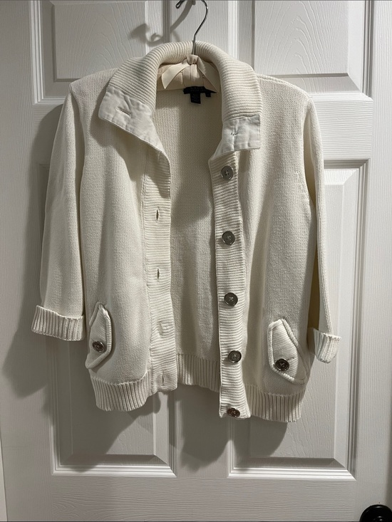 Lauren Ralph Lauren Sweaters - LAUREN RALPH LAUREN white cotton cardigan